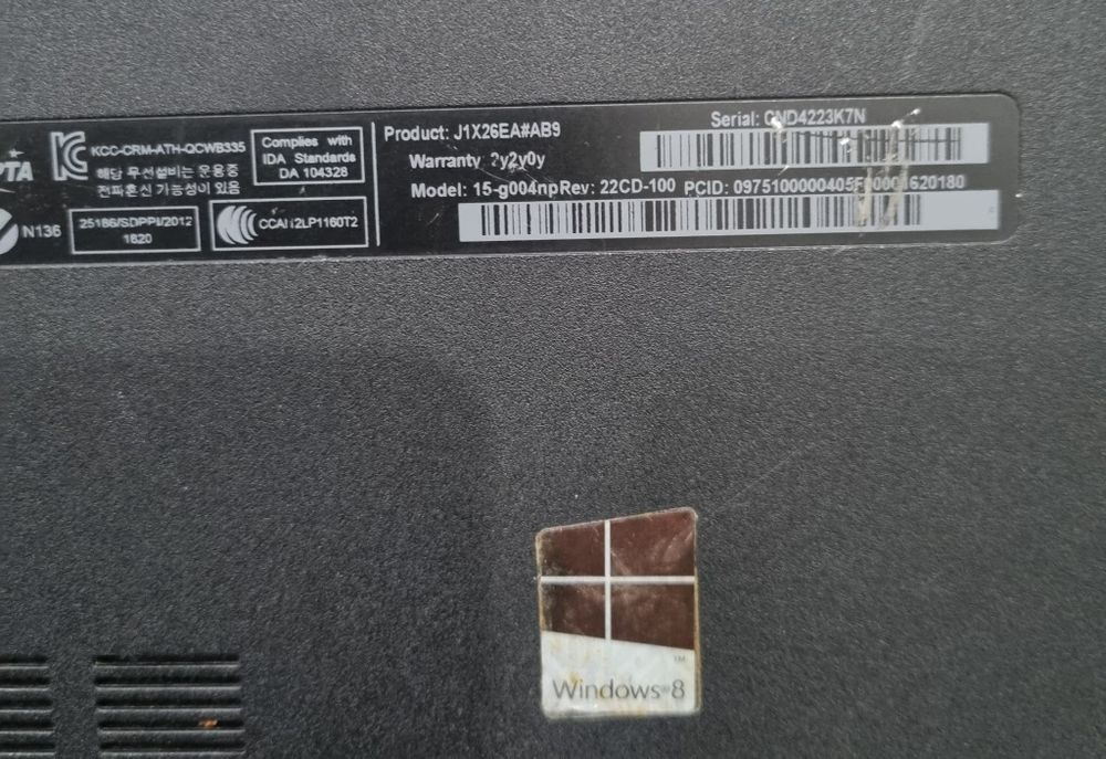 Portatil HP para arranjo ou Peças