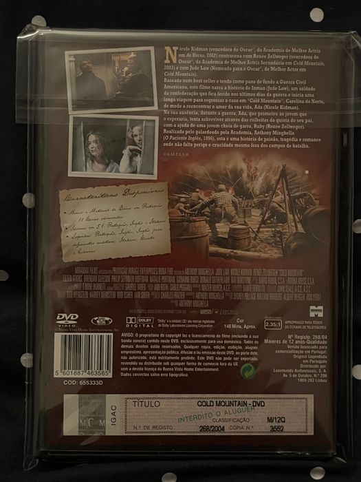 2xDVDs Anthony Minghella Cold Mountain + Paciente Inglês