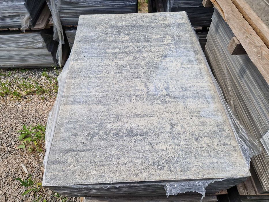 Płyta Betonowa Maxima XL Duża 120x80x8 cm Antracytowy, Kwarcytowy Taras Okazja Promocja