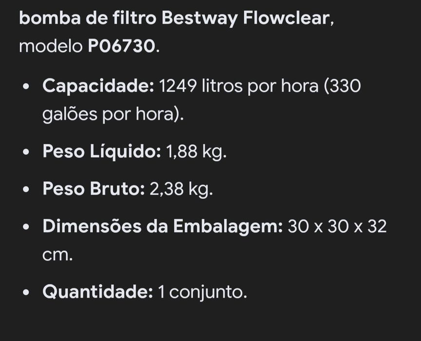 Bomba de filtro Bestway