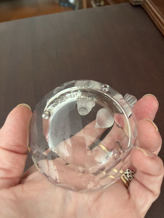 Banheira para pássaros vintage em cristal Swarovski com duas estatuetas de pássaros, edição limitada