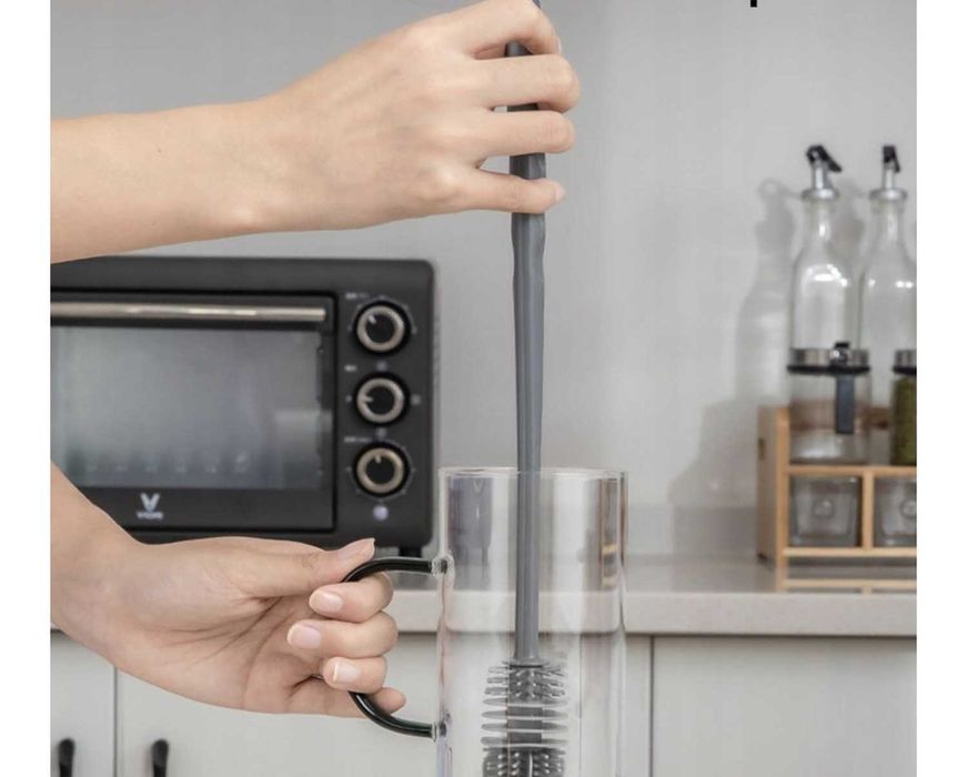 Silikonowa Szczotka do Mycia Naczyń Czyszczenia Butelek Czyścik 27cm