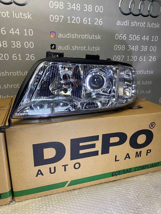 Фара Audi A6 C5 дорестайл (1998–2001) нова DEPO галоген ауді а6 ц5