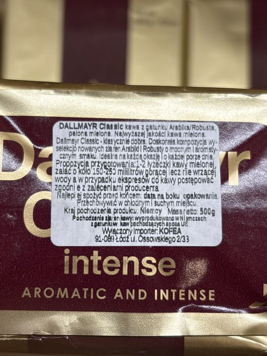 10 opakowan kawy Dallmayr 500g ( 07/2027)