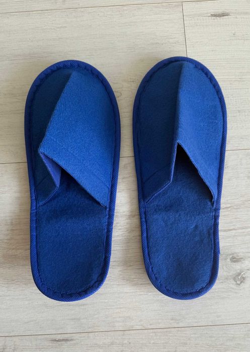 NOWE hotelowe kapcie SPA pantofle damskie męskie niebieskie