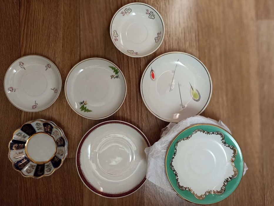 Свадебные тарелки. Блюдца винтажные. ЛФЗ. Довбыш. Песочное. Барановка.