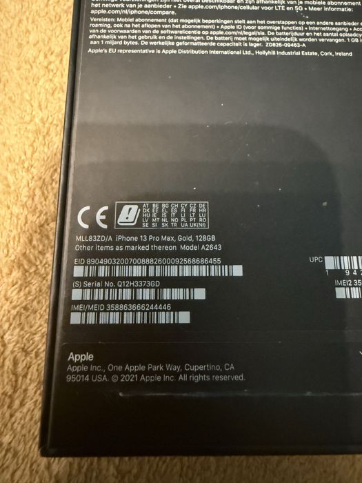 iPhone 13 Pro Max, GOLD, 128 GB