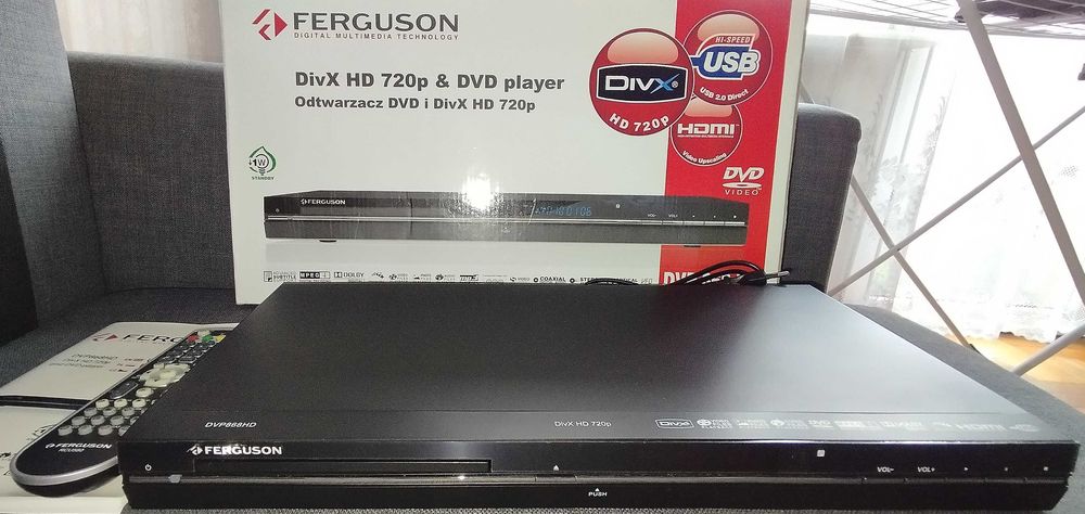 Odtwarzacz DVD DivX HD 720p FERGUSON DVP 868 HD