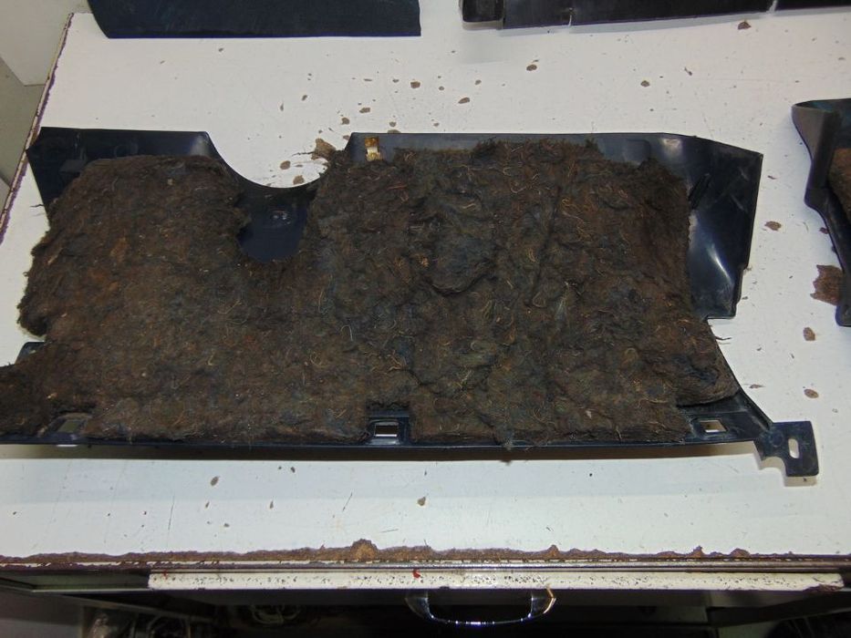 Mercedes w123 guarnições plásticas azuis