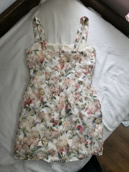 Sukienka w kwiaty Vintage retro na ramiączkach mini na wesele