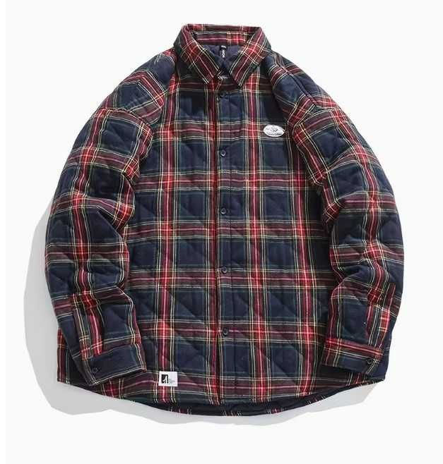 Теплая куртка рубашка мужская ХL, XXL сорочка-куртка зимова новогодняя