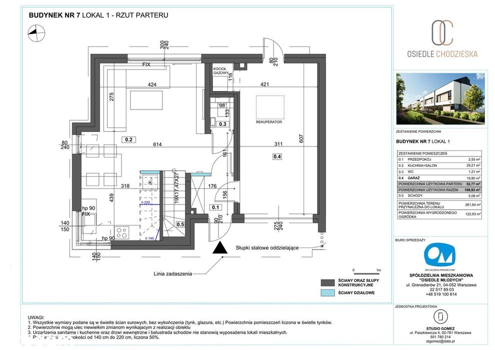 5-pokojowy dom 108m2 + ogródek Bezpośrednio