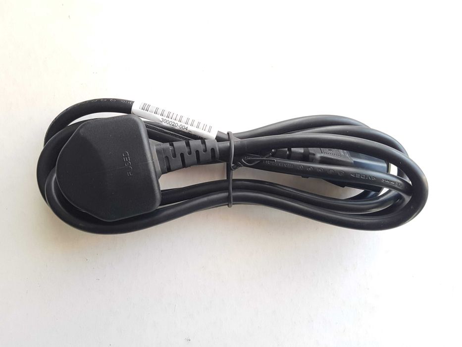 UK PC Power Cable with fuse 1 m