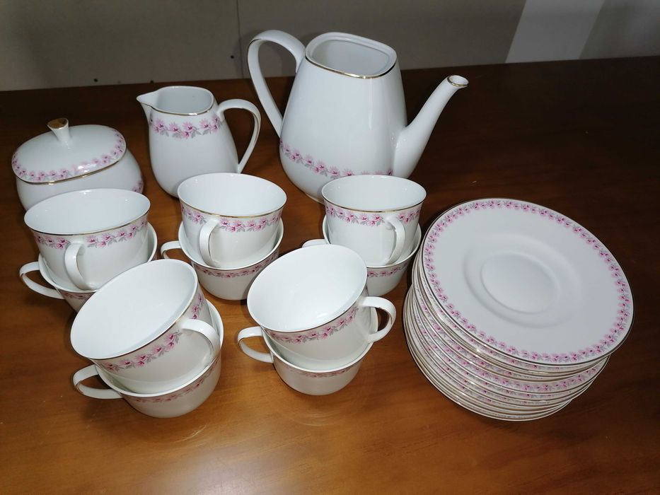 Serviço de chá S.P Coimbra Portugal em Porcelana Fina