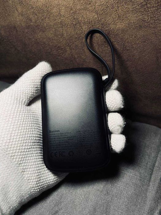 Power Bank Baseus Qpow 10000mAh 15W з вбудованим Lightning кабелем