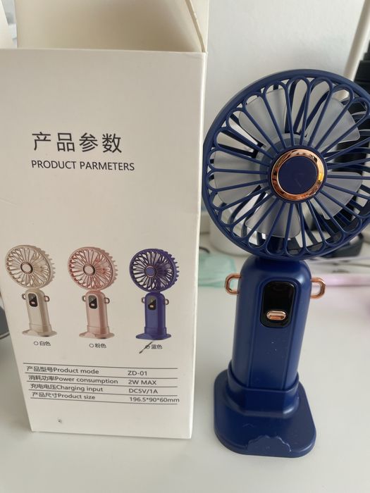 Ventoinha Portátil Recarregável