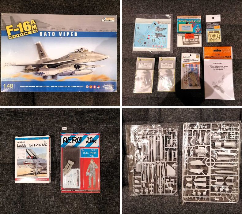 F-16 AM Block 15 MLU Nato Viper - Kinetic 1/48 + Aftermarket