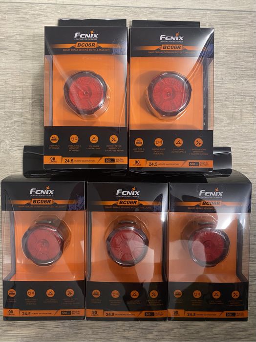 Задня велофара Fenix BC06R з акумулятором