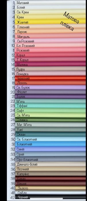 Плівка матова для квітів