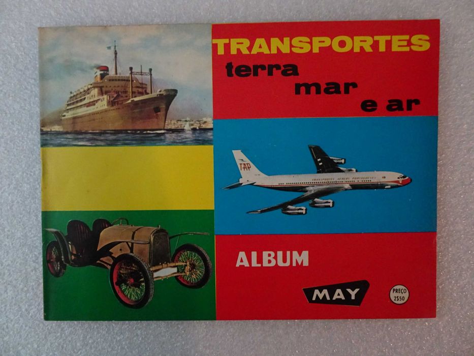 Caderneta de cromos vazia - Transportes terra mar e ar - MAY