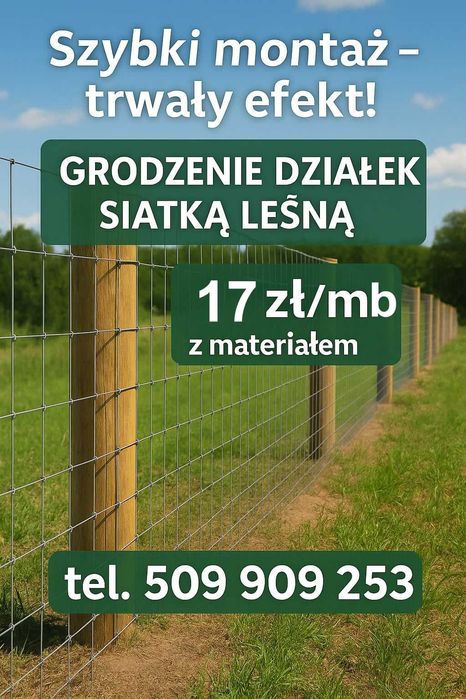 17 zł/mb - Ogrodzenie Twojego terenu — siatką leśną!