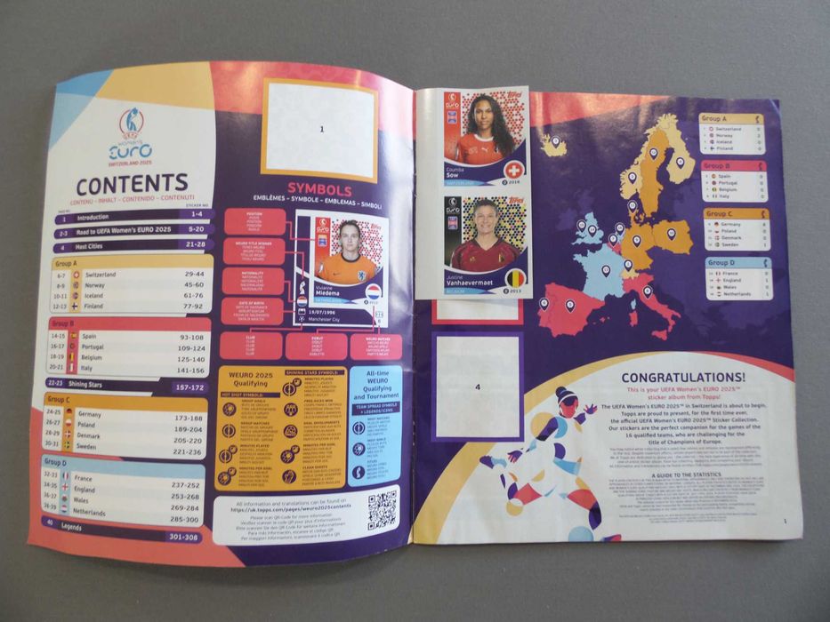 Colecção Completa UEFA Euro 2025 Women Panini
