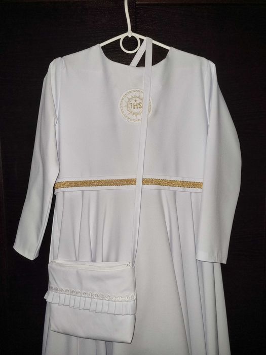 Alba sukienka komunijna + torebka + pokrowiec