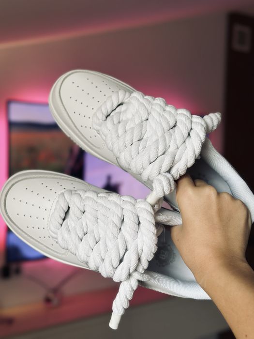 Nike air force 1 rope laces white/ кастомні форси 36-45р