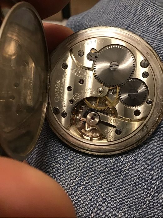Zegarek kieszonkowy Omega srebrna próba 800