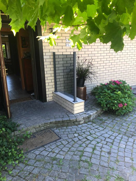 Balustrada nierdzewna ze szkłem, grafitowa,  barierka szklana,