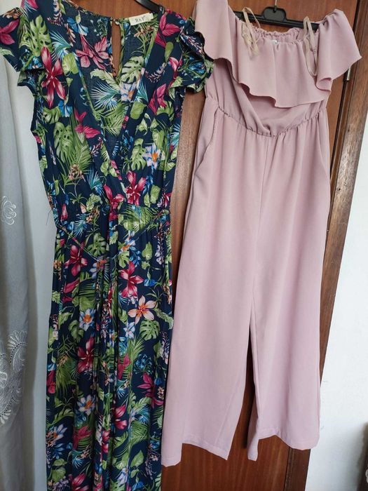 Vestidos e macacões e biquini novos
