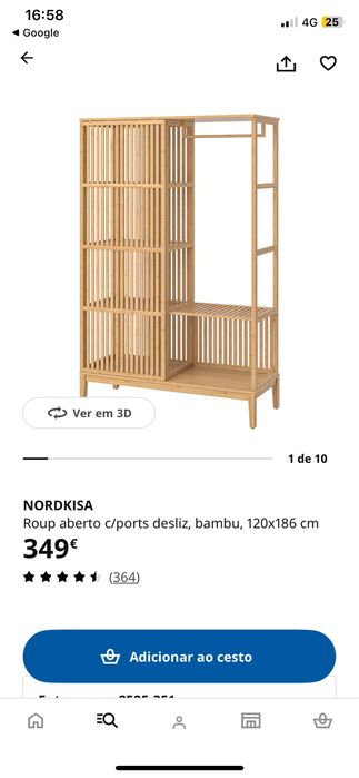 Roupeiro NORDKISA - IKEA em bambu
