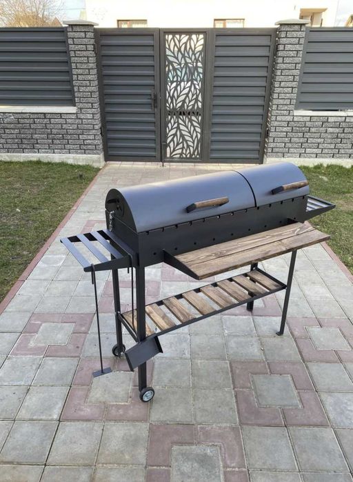 Стаціонарний Мангал гриль барбекю метал 5 мм ПОСИЛЕНИЙ