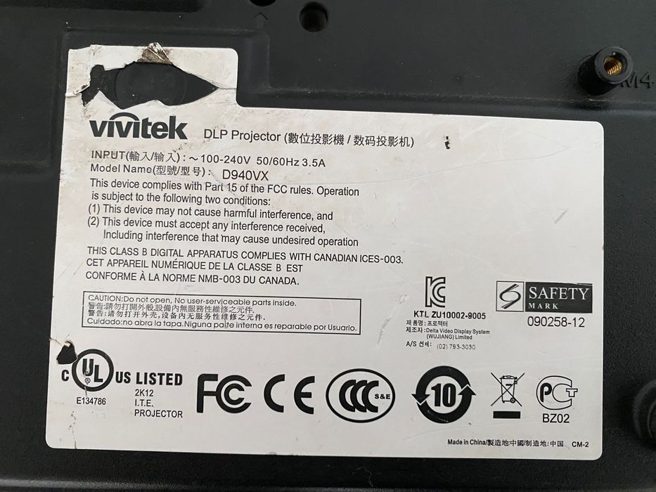 Projektor Vivitek D940VX
