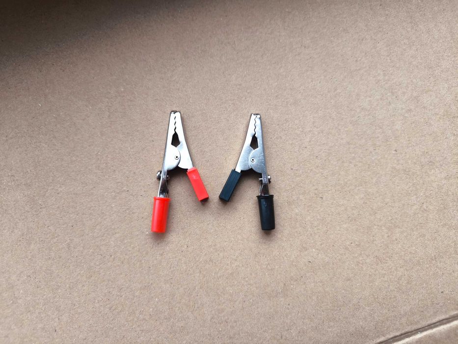 Затискачі акумуляторні крокодили 43/56 мм/нікель/ширина 20мм/метал 0,2