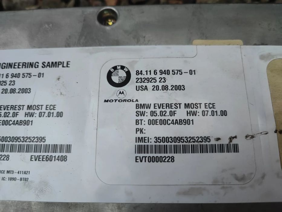 bmw e60 / e61 / e63 / e64 / e90 oryginalny moduł tcu / moduł komunik