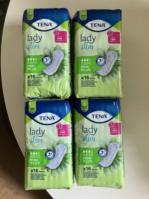 Tena lady slim mini plus wkładki wkłady anatomiczne 4 paczki
