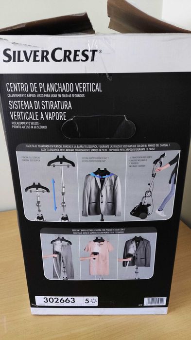 Ferro a vapor vertical Silvercrast - Nunca usado