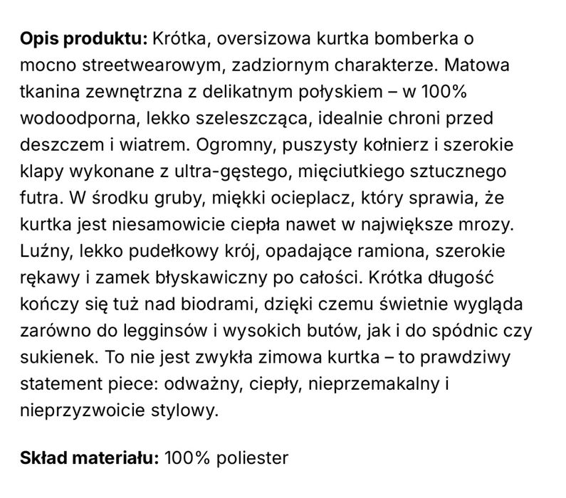 Kurtka ze sztucznym futrem Brandenburg Couture