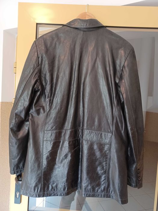 Rewelacyjna skórzana czarna Kurtka marki Heine rozmiar M/L.