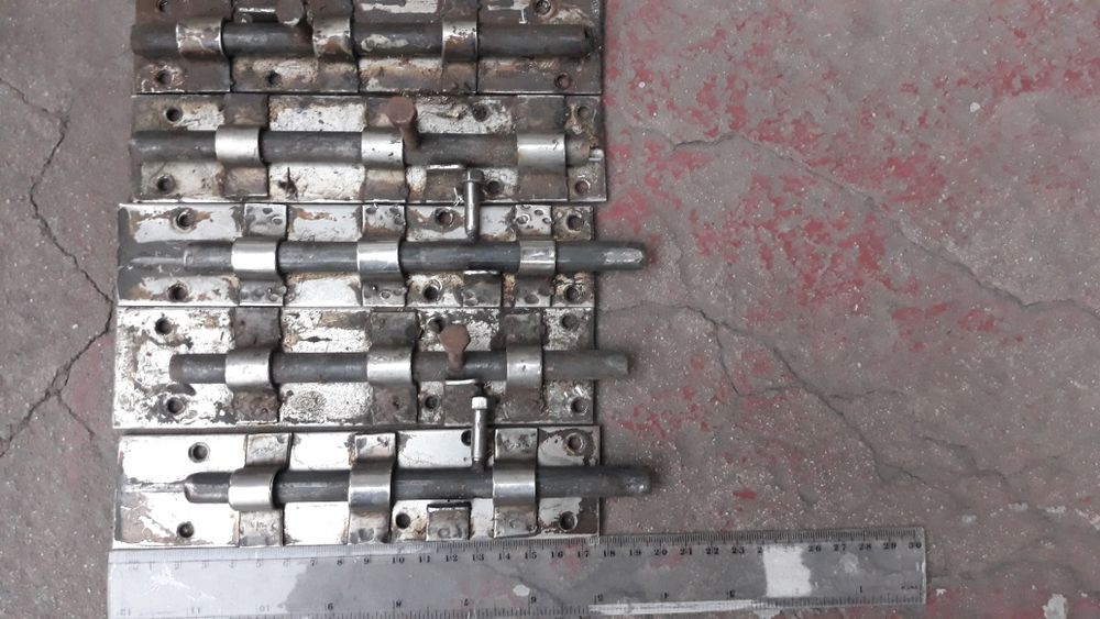 Засов, замок накладной.  Нержавейка толщина металла 3-4мм.