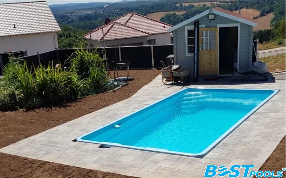 Poliestrowy basen ogrodowy ITAKA 6.5x3.5x.1.55m - PRODUCENT Bestpools