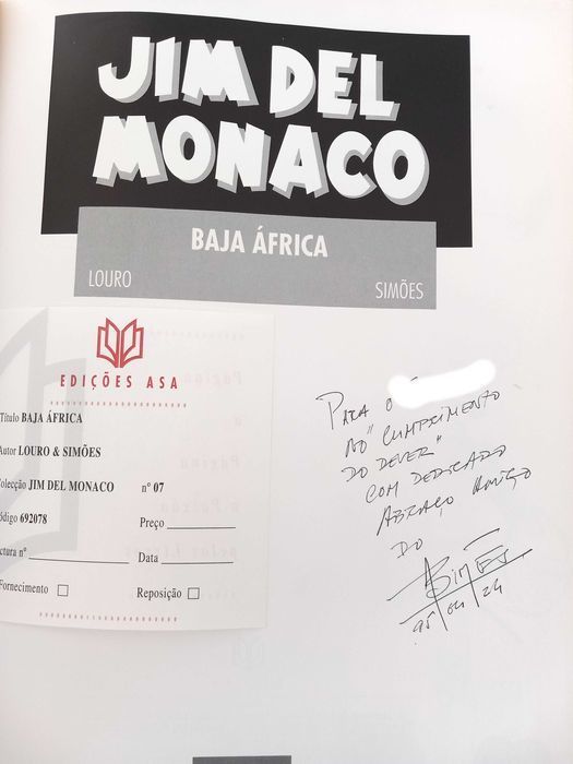 1a Ed. Baja África Jim Del Monaco, Louro e Simões Autograf. [Prts Inc]