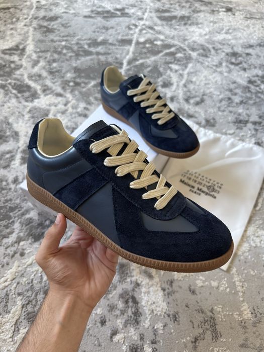 Maison Margiela Replica Navy Blue / кеди кросівки мейсон марджела темно-сині