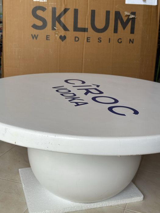 Mesa de Centro de Madeira de Manga Dalen branca Sklum