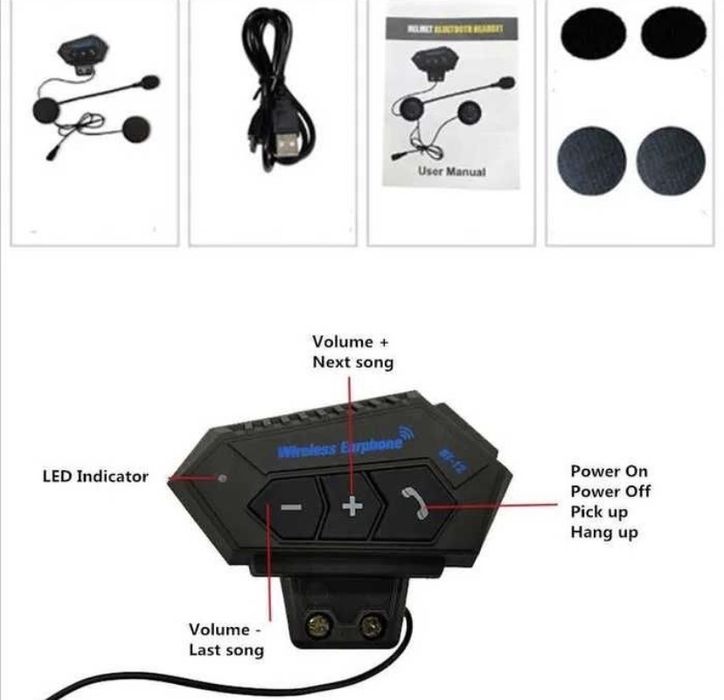 Intercomonicador bluetooth para capacete