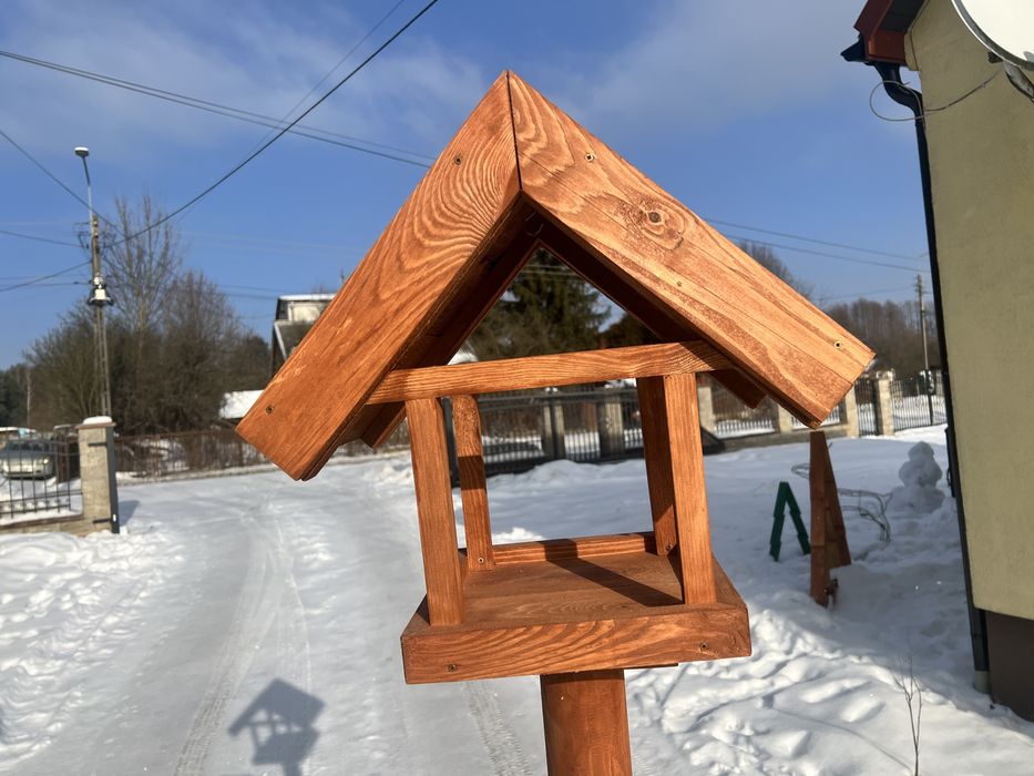 Karmnik dla ptaków ze stojakiem duży zaimpregnowany
