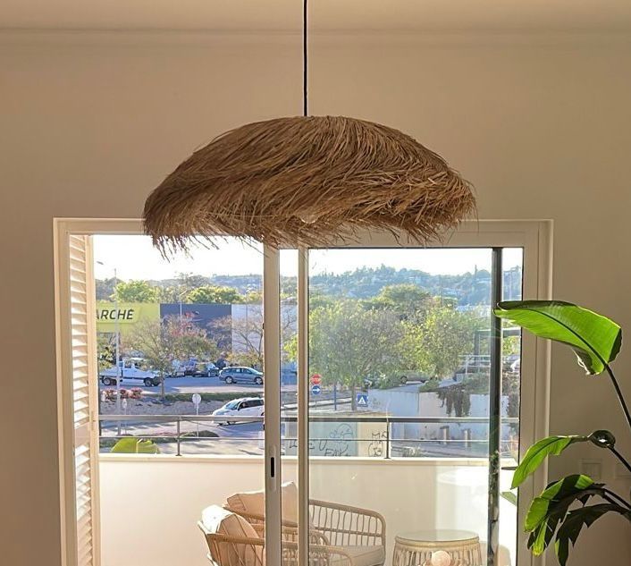 Candeeiro de Teto La Redoute Samaï Ø80 cm – Fibras Naturais
