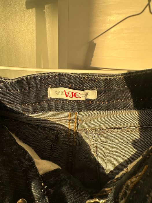 Оригінальні джинсові шорти VERSACE, темно-сині, розмір IT 40 (XS)