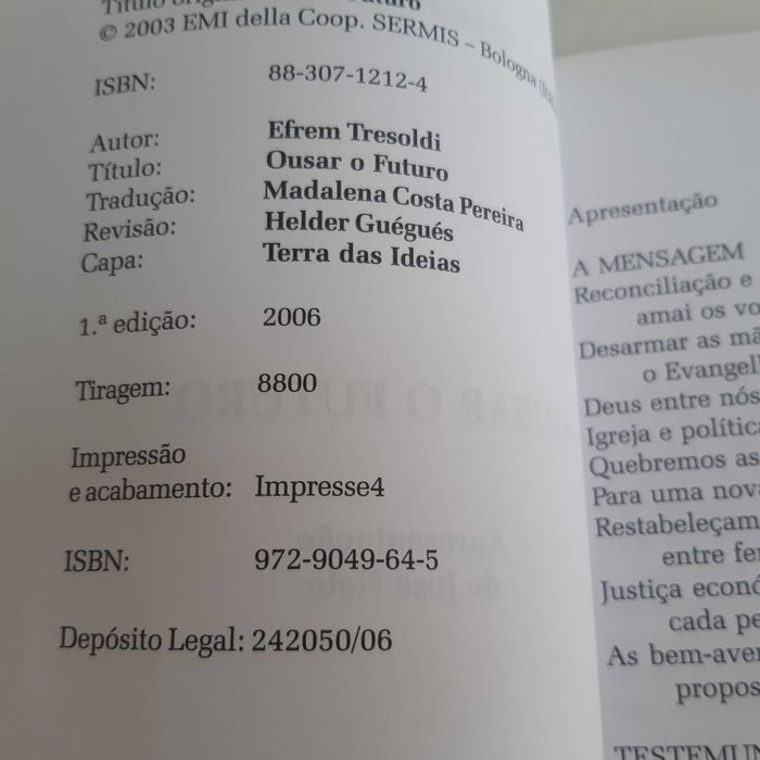Livro Ousar o Futuro de Efrem Tresoldi